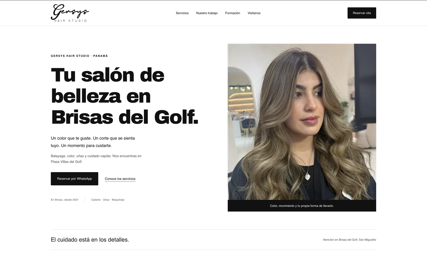 Captura del sitio web de Gersys Studio